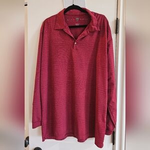 Men's Red Nike Golf Striped Shirt